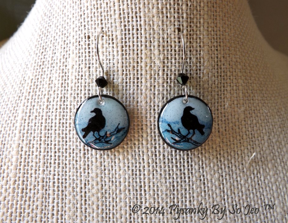 Two Crows Joy Pysanky Jewelry by So Jeo